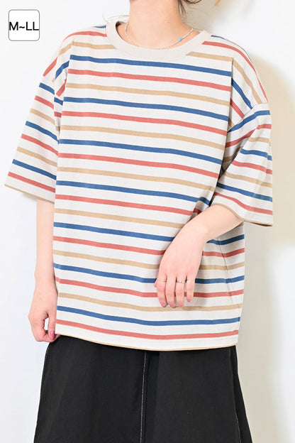 ワイドなボーダーTEE