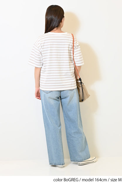 ワイドなボーダーTEE