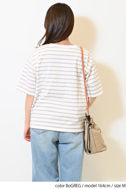 ワイドなボーダーTEE