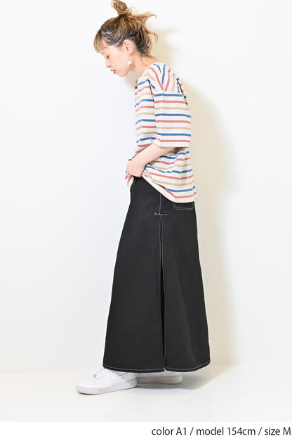ワイドなボーダーTEE