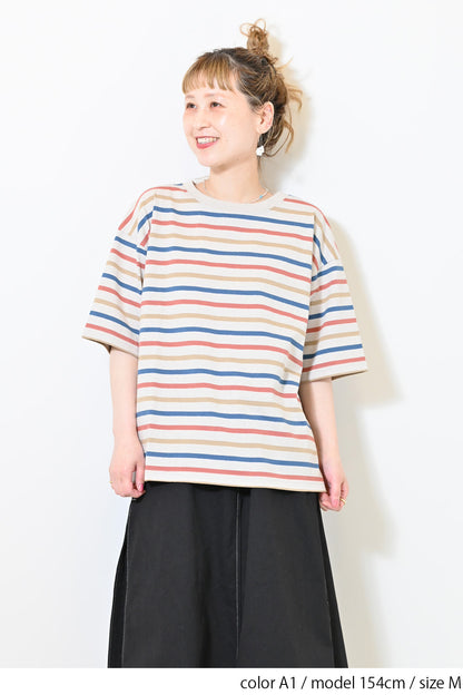 ワイドなボーダーTEE