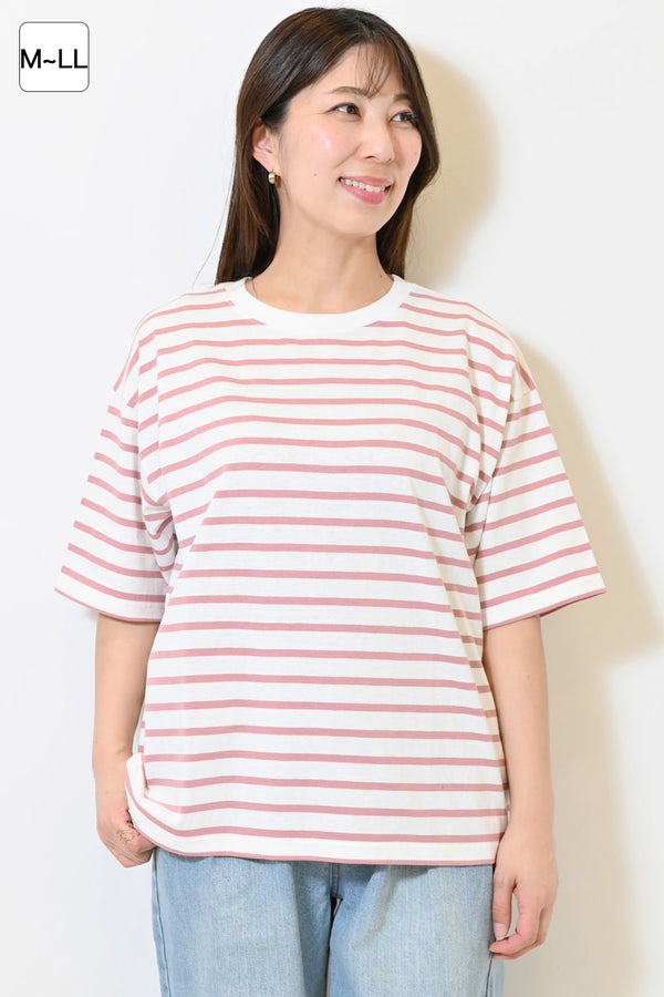 ワイドなボーダーTEE