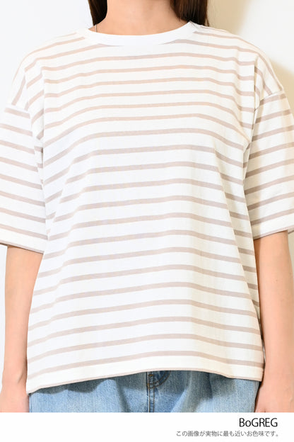 ワイドなボーダーTEE