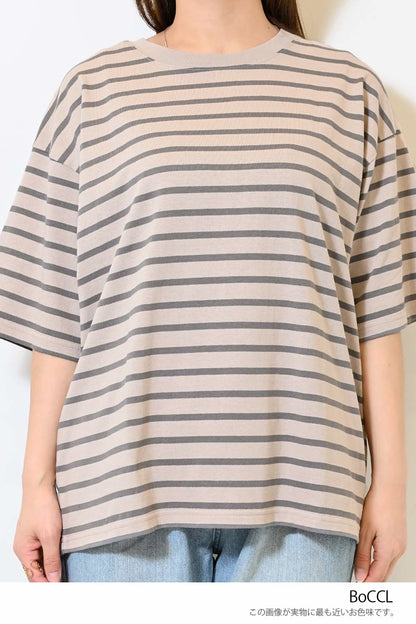 ワイドなボーダーTEE