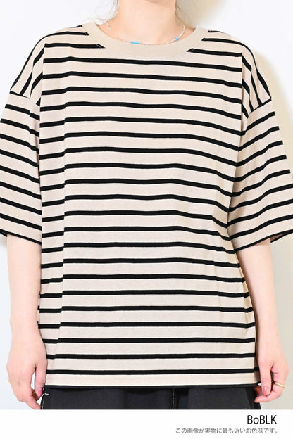 ワイドなボーダーTEE