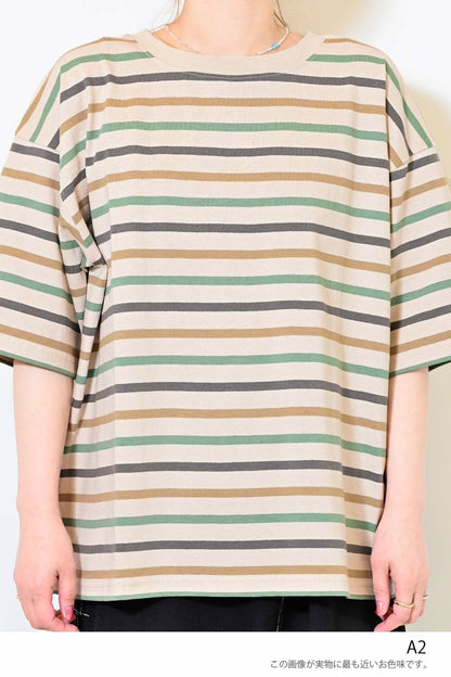 ワイドなボーダーTEE