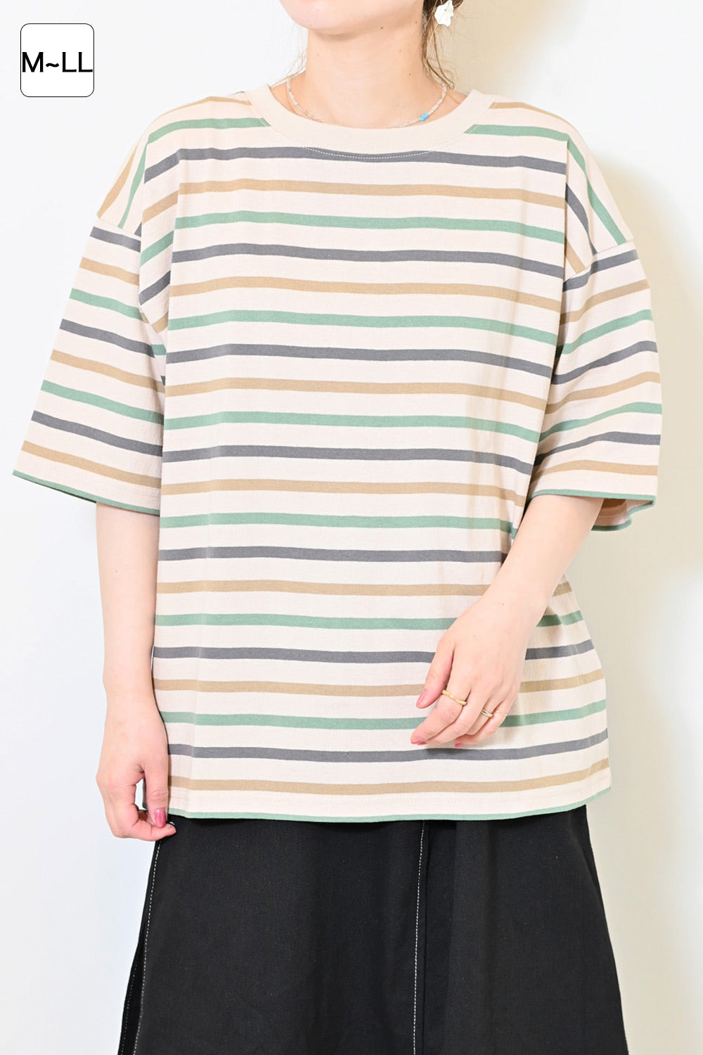 ワイドなボーダーTEE