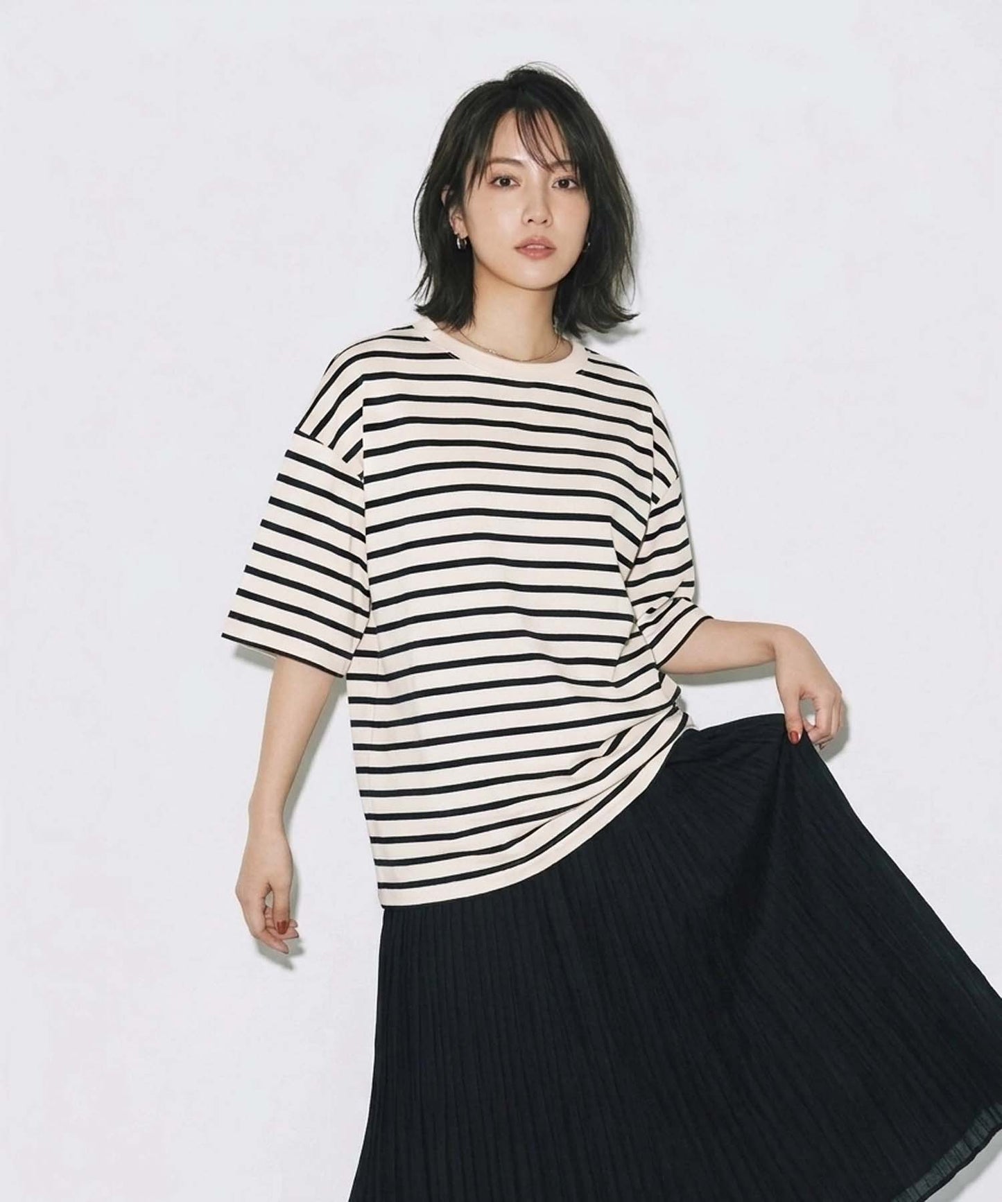 ワイドなボーダーTEE