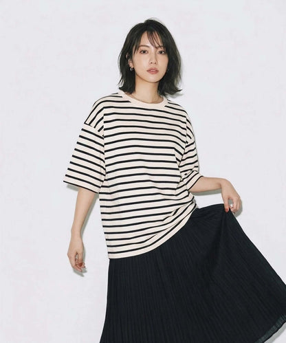 ワイドなボーダーTEE