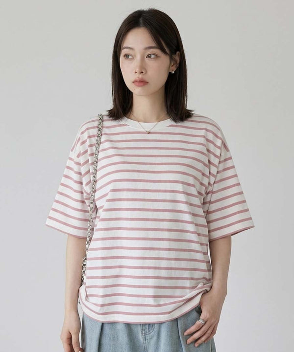 ワイドなボーダーTEE
