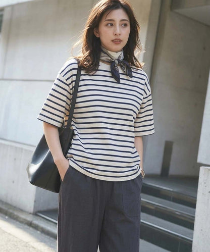 ワイドなボーダーTEE