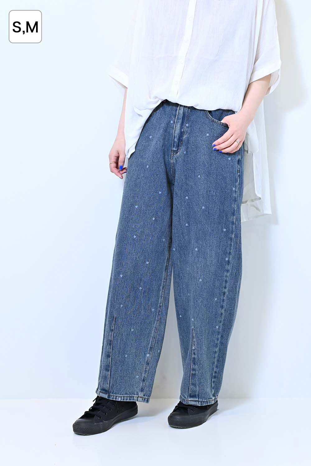 ≪SALE≫[charmmy] Heart Denim Pants