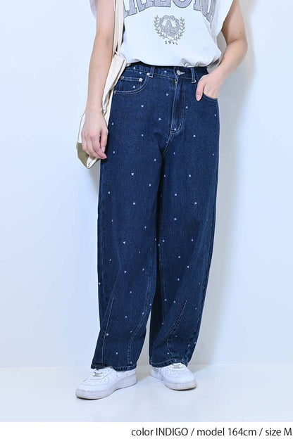 ≪SALE≫[charmmy] Heart Denim Pants
