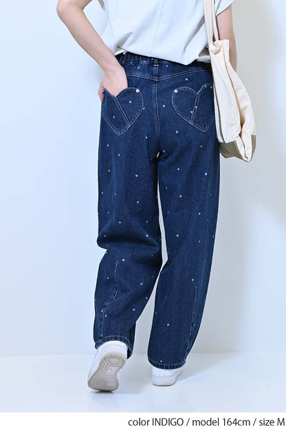 ≪SALE≫[charmmy] Heart Denim Pants