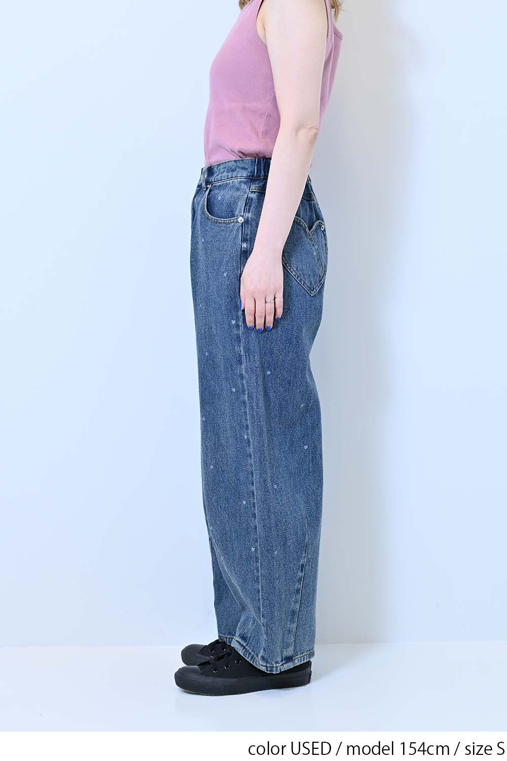 ≪SALE≫[charmmy] Heart Denim Pants