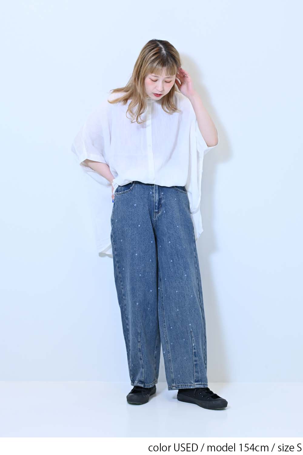 ≪SALE≫[charmmy] Heart Denim Pants