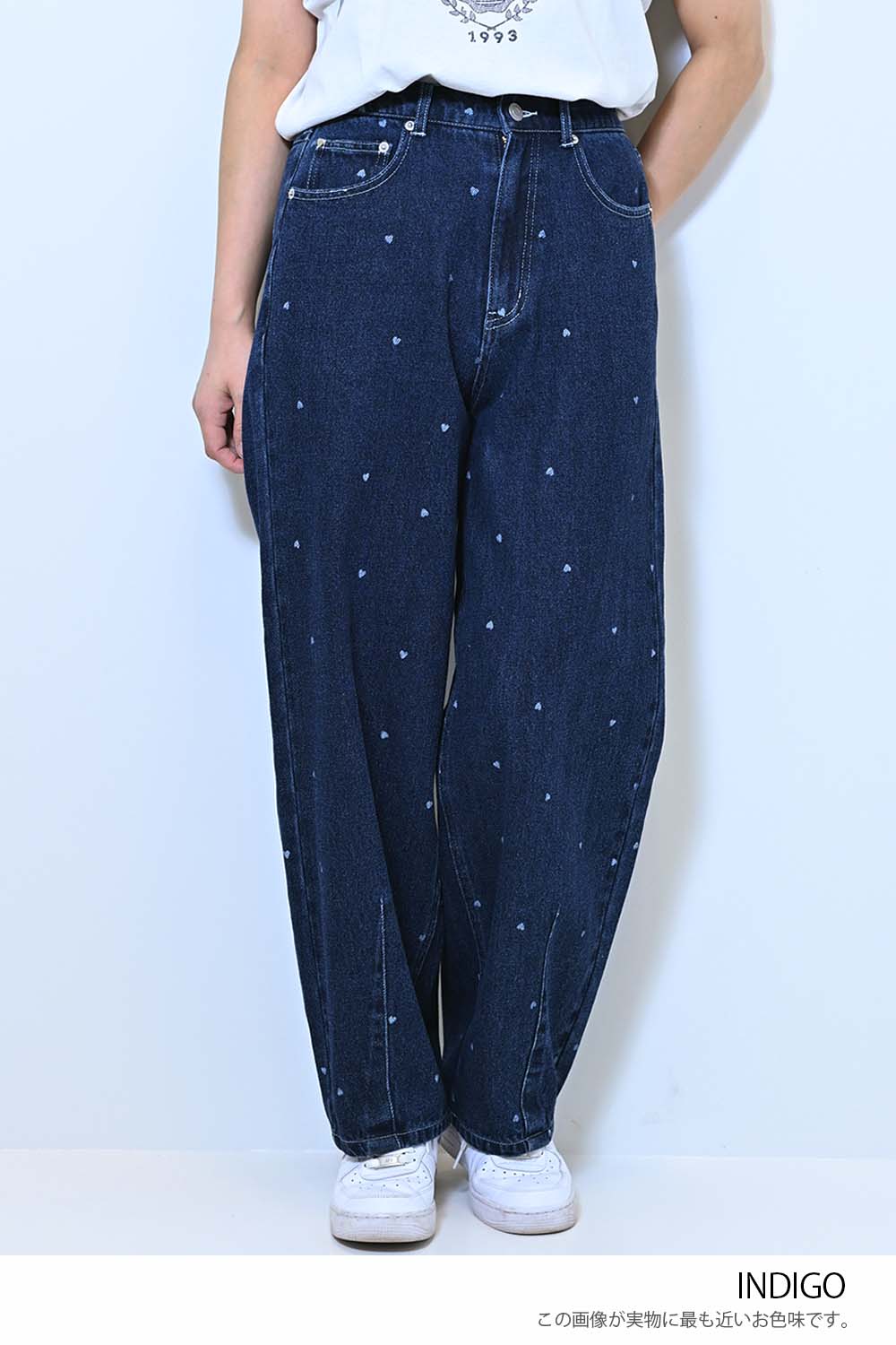 ≪SALE≫[charmmy] Heart Denim Pants
