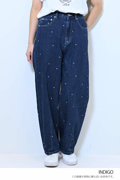 ≪SALE≫[charmmy] Heart Denim Pants