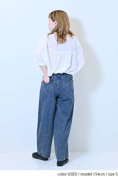 ≪SALE≫[charmmy] Heart Denim Pants
