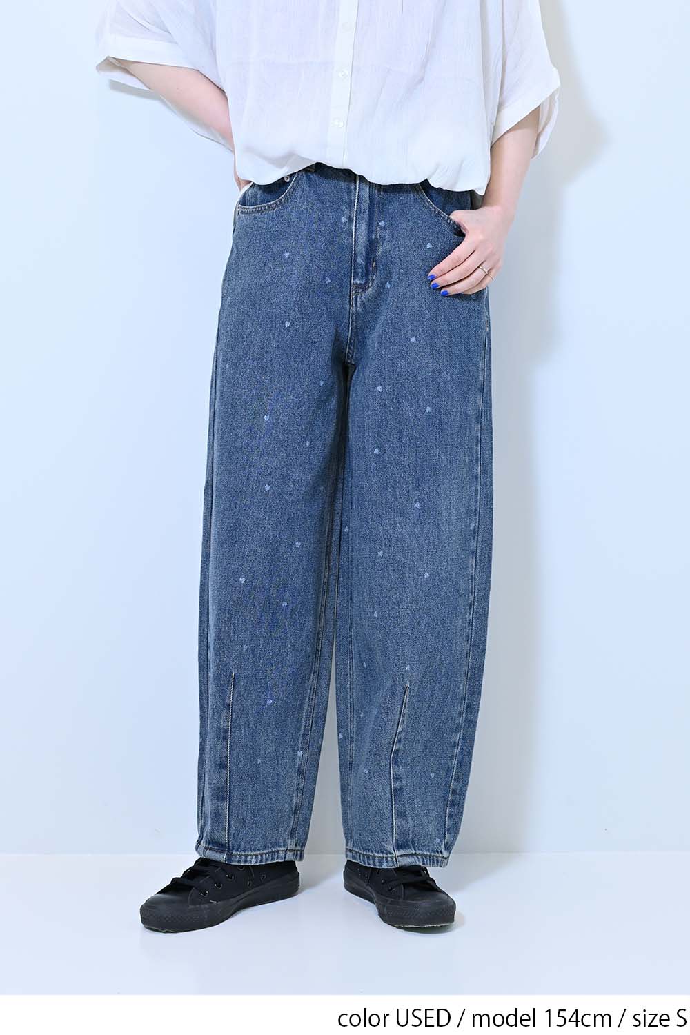 ≪SALE≫[charmmy] Heart Denim Pants