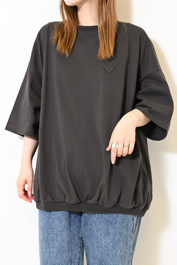 ≪SALE≫Heart Pocket Gathered Hem Pullover ②