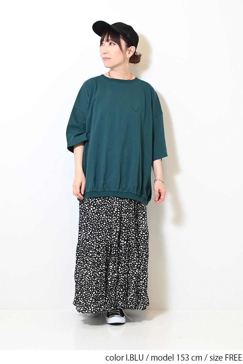 ≪SALE≫Heart Pocket Gathered Hem Pullover ②