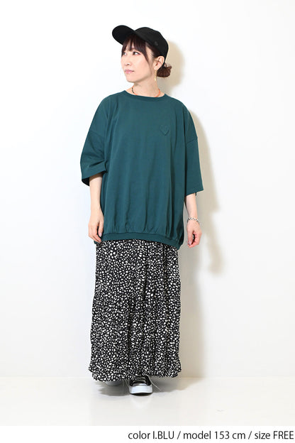 ≪SALE≫Heart Pocket Gathered Hem Pullover ②