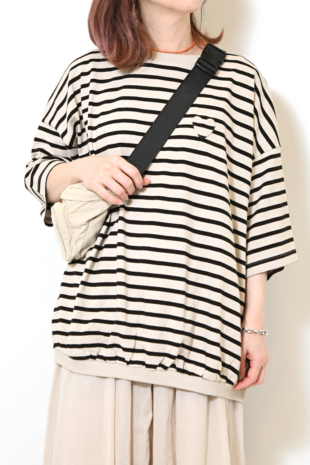 ≪SALE≫Heart Pocket Gathered Hem Pullover ②