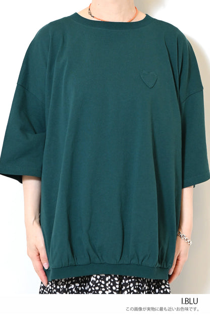 ≪SALE≫Heart Pocket Gathered Hem Pullover ②