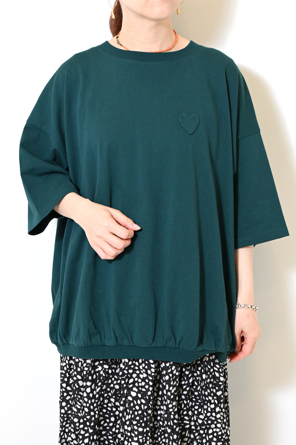 ≪SALE≫Heart Pocket Gathered Hem Pullover ②