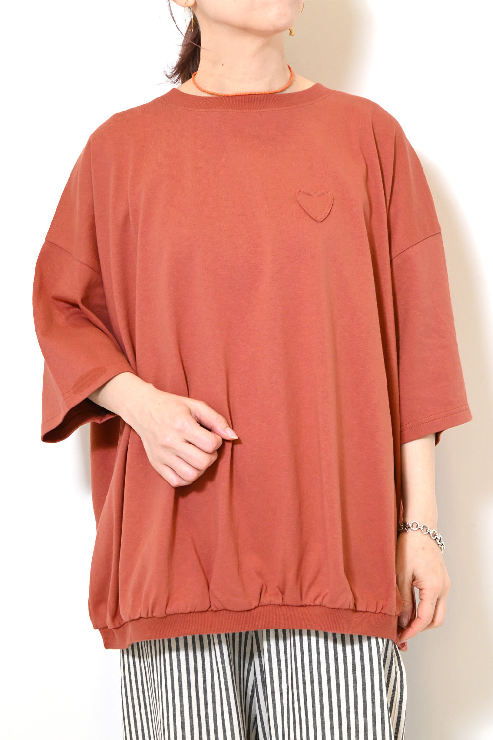 ≪SALE≫Heart Pocket Gathered Hem Pullover ②