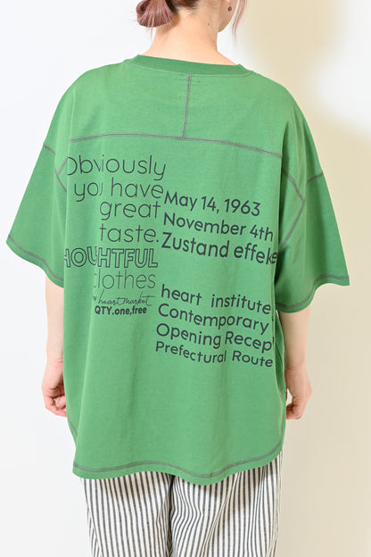 ≪SALE≫Color-Blocked Stitch Back Print Tee