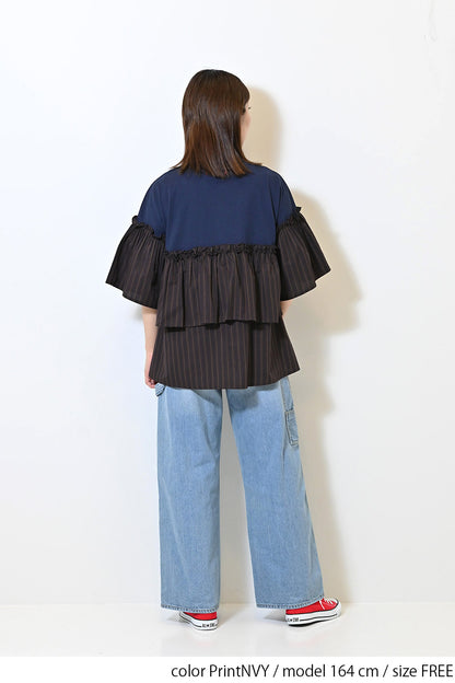 【charmmy】PLEASED切替Tシャツ