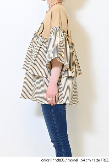 【charmmy】PLEASED切替Tシャツ