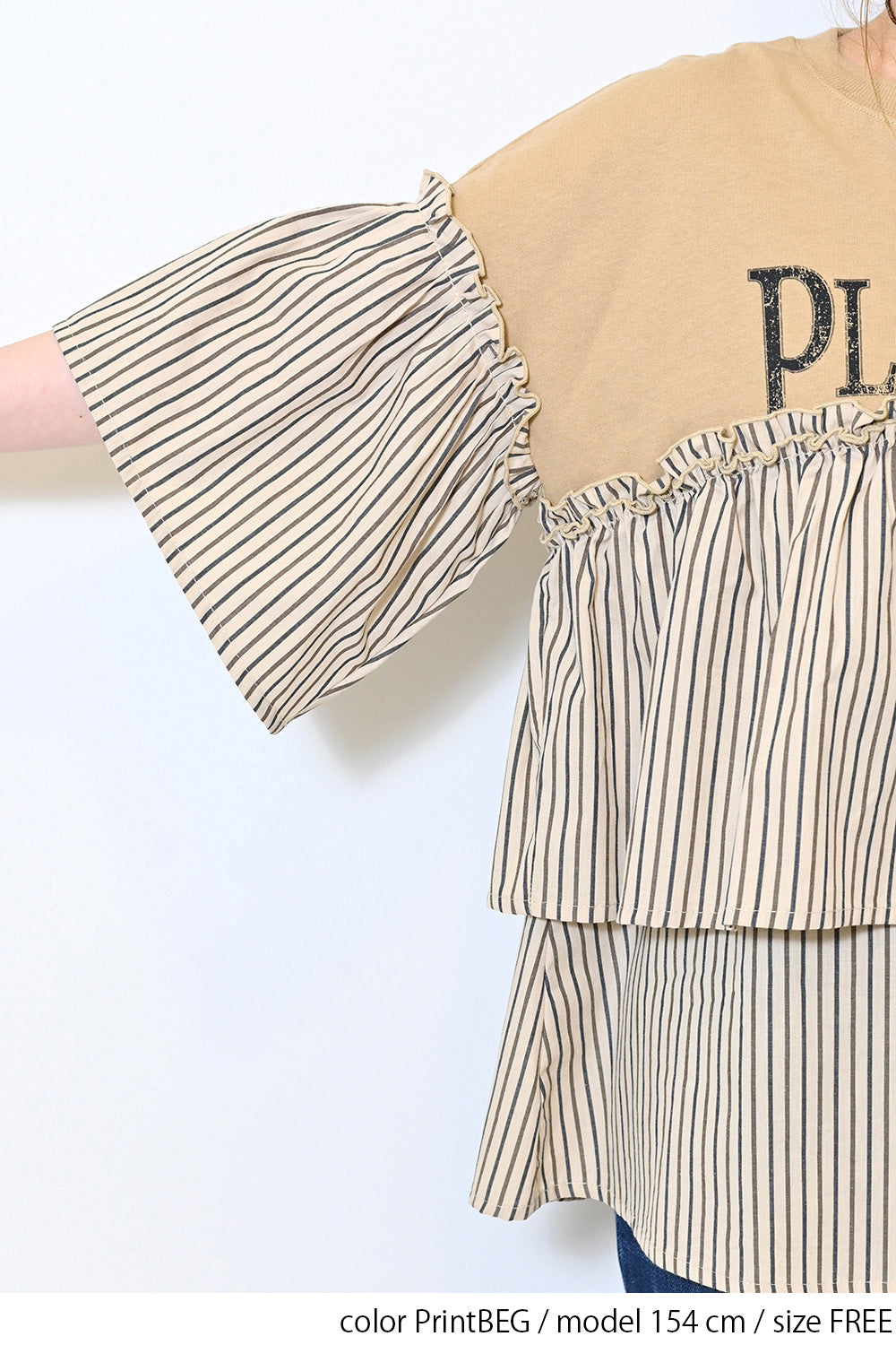 【charmmy】PLEASED切替Tシャツ