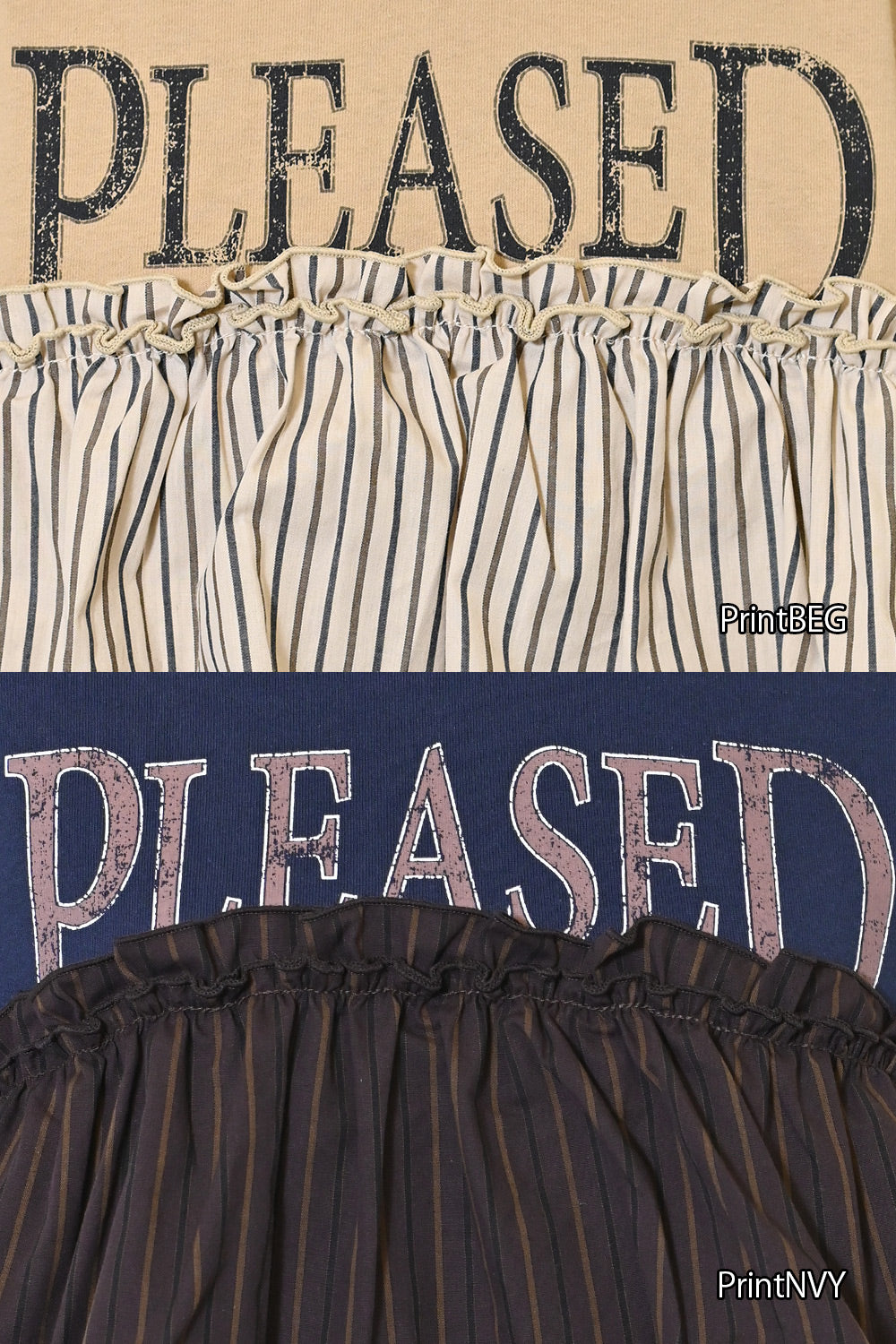 【charmmy】PLEASED切替Tシャツ