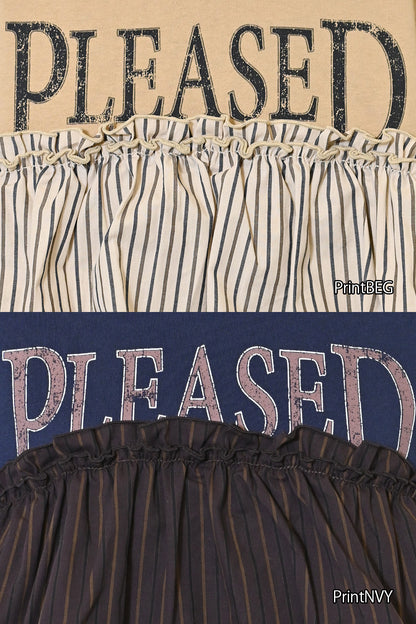 【charmmy】PLEASED切替Tシャツ