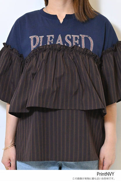 【charmmy】PLEASED切替Tシャツ