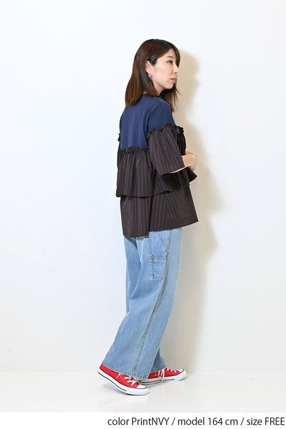 【charmmy】PLEASED切替Tシャツ