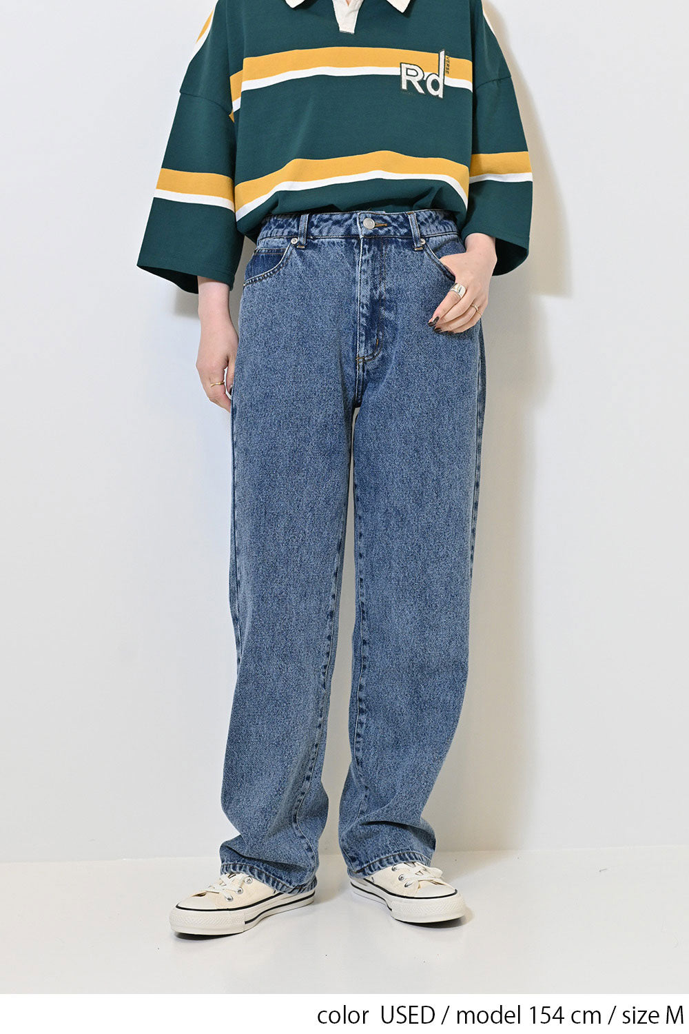 ≪SALE≫【charmmy】Heart Stitch Denim Pants