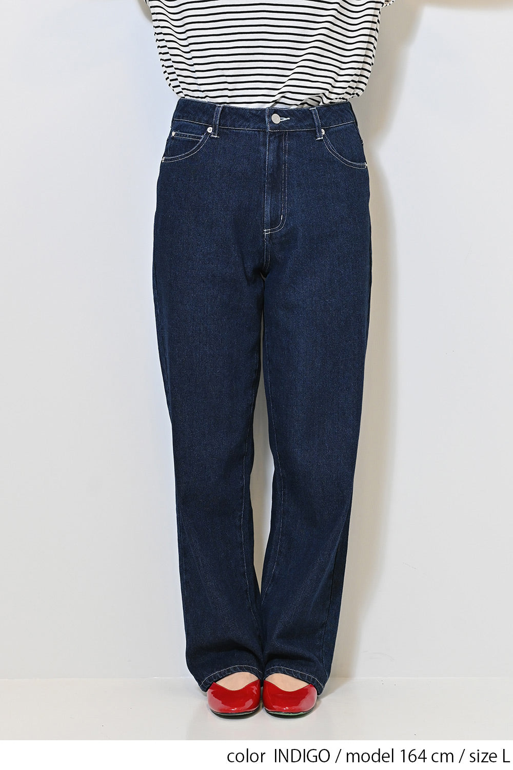 ≪SALE≫【charmmy】Heart Stitch Denim Pants