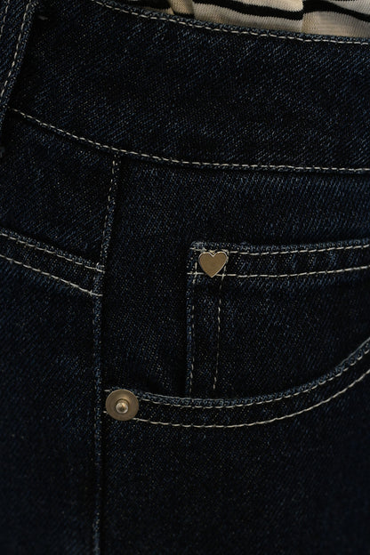 ≪SALE≫【charmmy】Heart Stitch Denim Pants