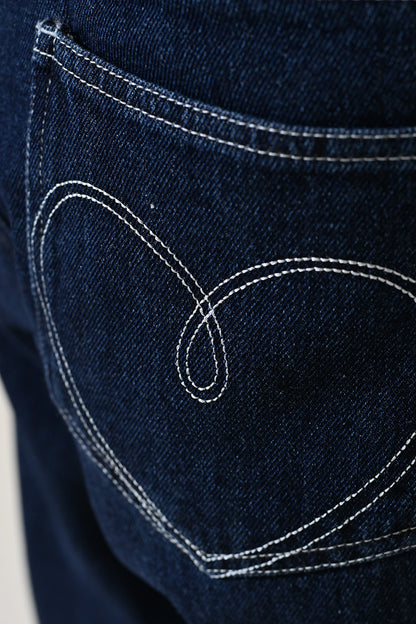 ≪SALE≫【charmmy】Heart Stitch Denim Pants