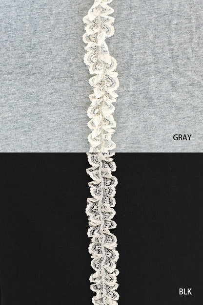 ≪SALE≫【charmmy】Lace Trim Straight Skirt