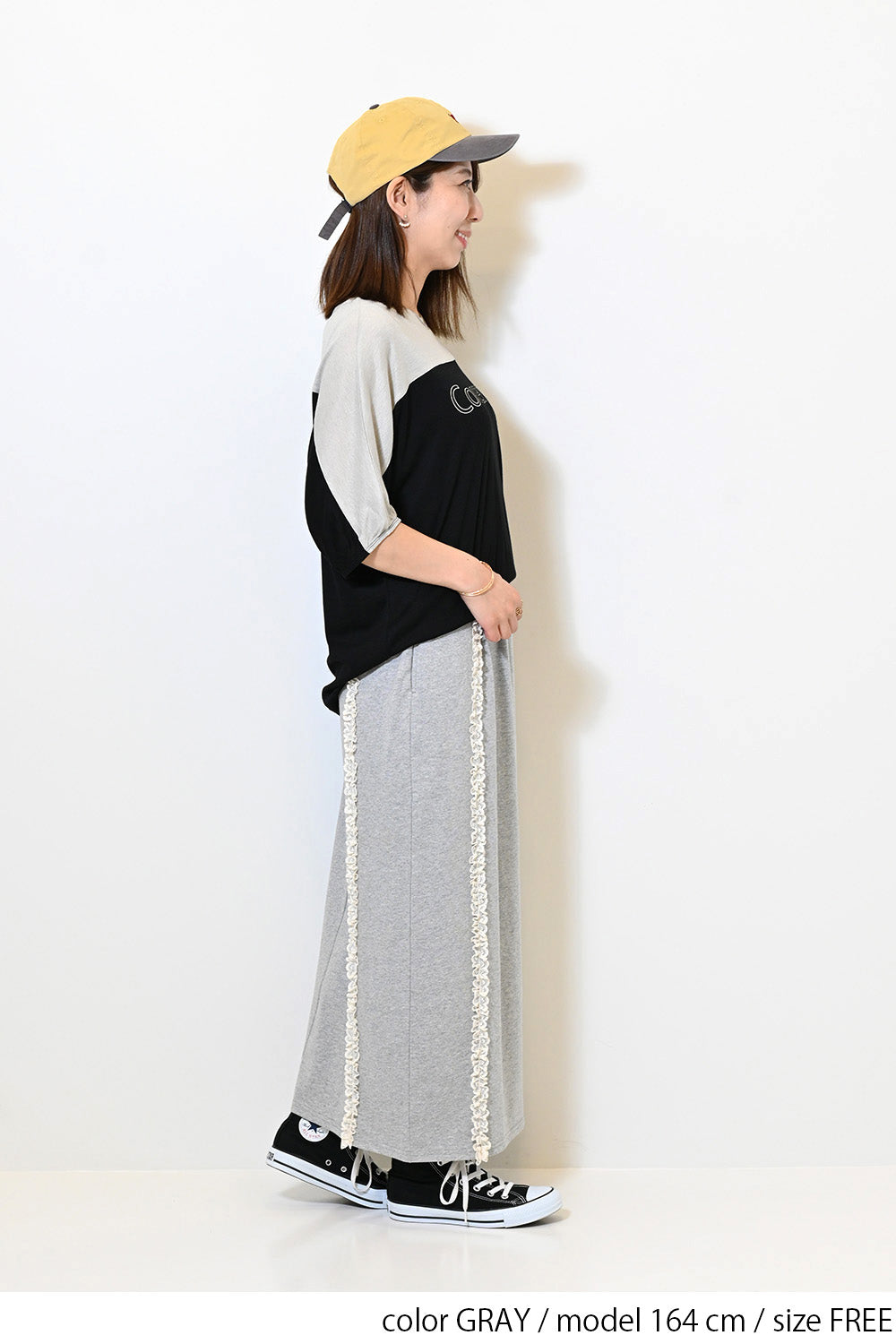 ≪SALE≫【charmmy】Lace Trim Straight Skirt