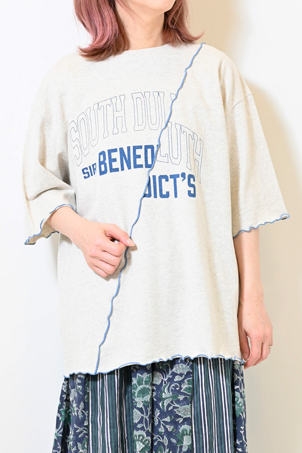 ≪SALE≫Panel Mellow College Tee