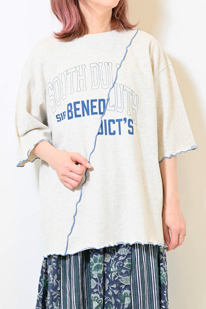 ≪SALE≫Panel Mellow College Tee