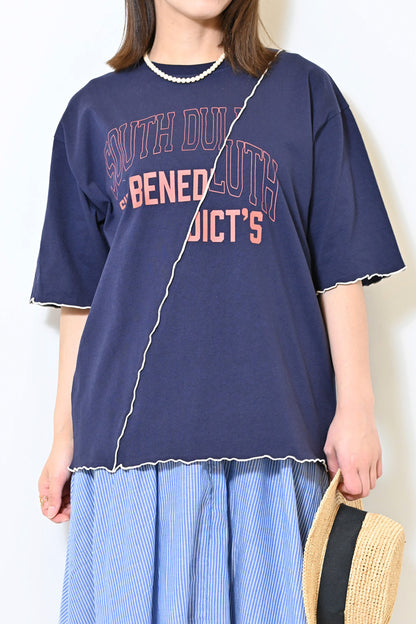 ≪SALE≫Panel Mellow College Tee