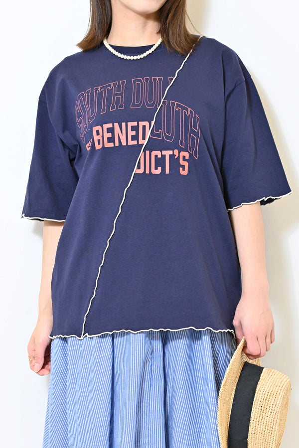 ≪SALE≫Panel Mellow College Tee