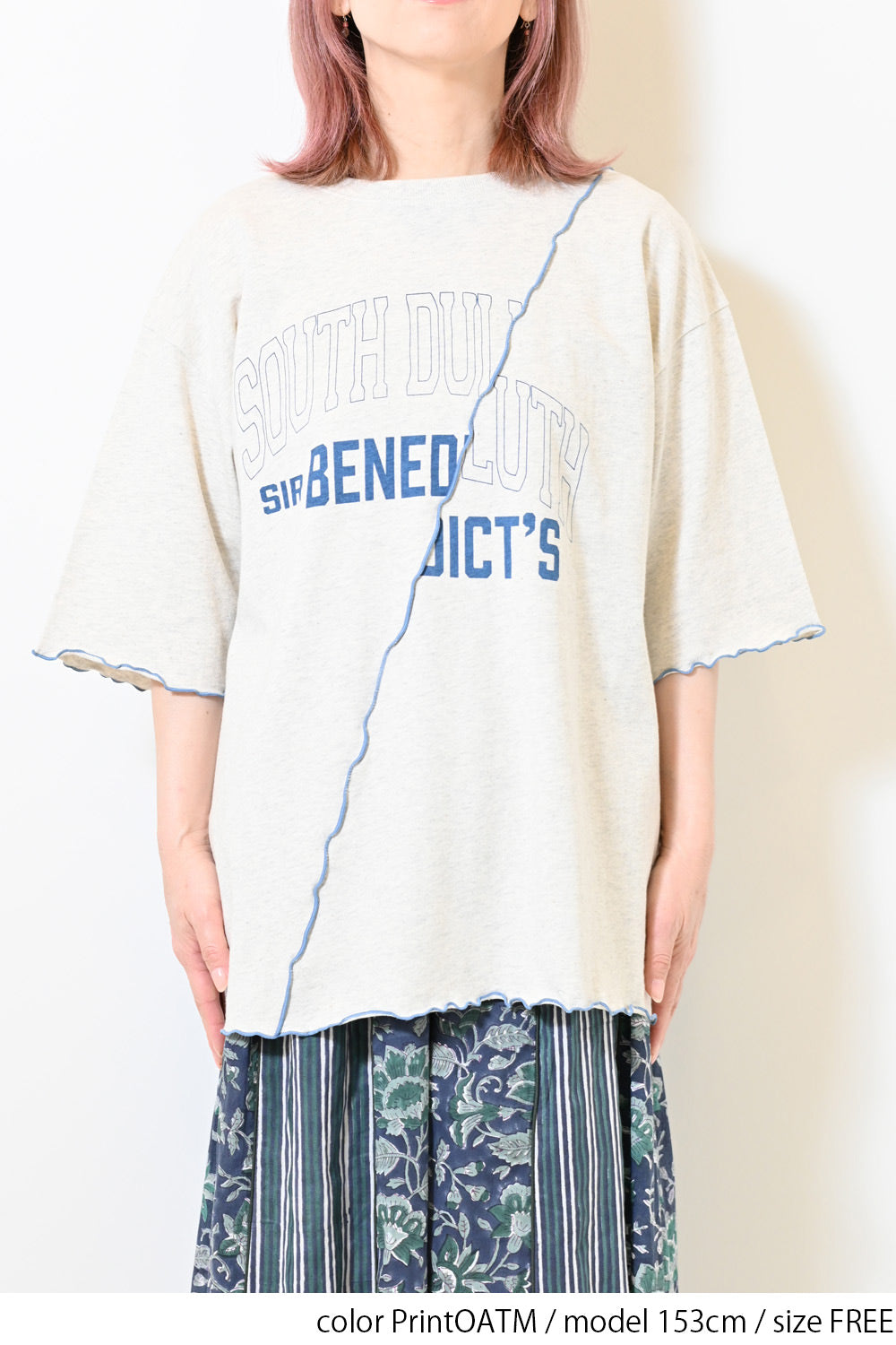 ≪SALE≫Panel Mellow College Tee